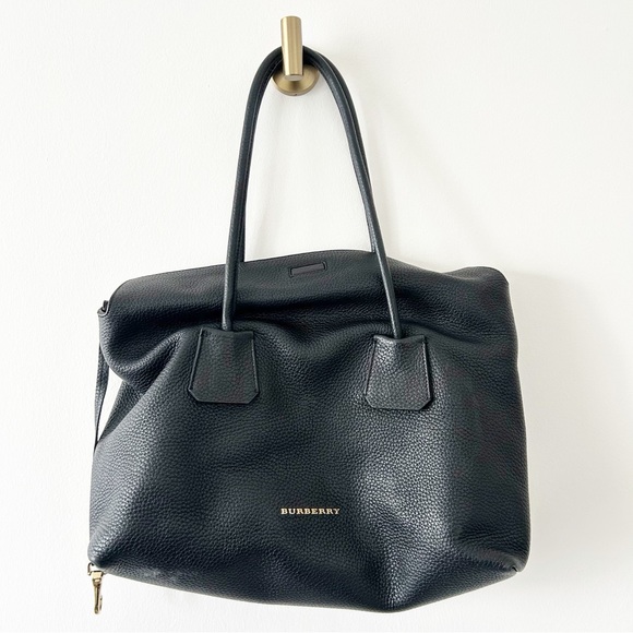 Burberry London Baynard Calfskin Black Pebbled Leather Handbag - Picture 10 of 10